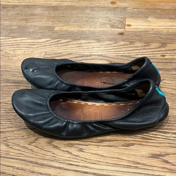 Tieks Black Leather Women's Flats - Picture 5 of 8